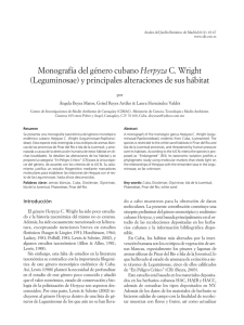 Monografía del género cubano Herpyza C. Wright (Leguminosae) y