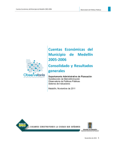 Cuentas Económicas del Municipio de Medellín 2005