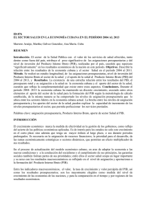 ID:876 EL SECTOR SALUD EN LA ECONOMÍA CUBANA EN EL