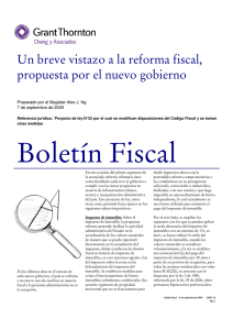 Un breve vistazo a la reforma fiscal, propuesta por el nuevo gobierno