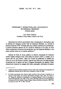 LEXIS. Vol. XVI. N2 2. 1992 ITINERARIO Y