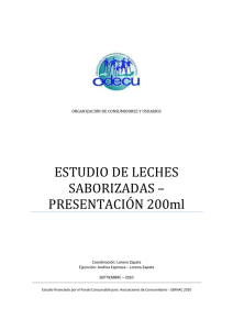 Estudio de Leches Saborizadas 200ml
