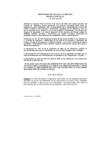Resolución No. 87/2007 del MFP