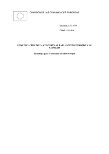 COMUNICACIÓN DE LA COMISIÓN AL PARLAMENTO