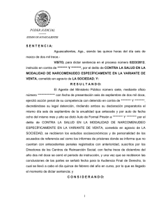 VISTO, para dictar - Gobierno del Estado de Aguascalientes