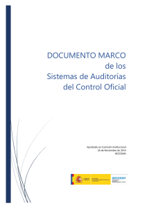 Documento marco de los sistemas de auditorías del control oficial