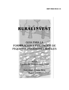 Guía formulación y Evaluación de pequeñas inversiones rurales