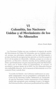 VI Colombia, las Naciones y el Movimieiito de los No Afineados