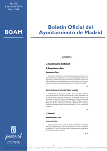 BOAM Boletín Oficial del Ayuntamiento de Madrid