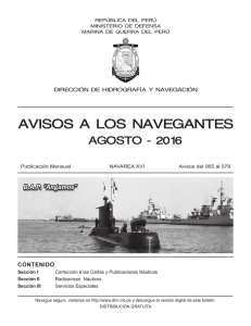 Aviso a los Navegantes 08-2016 - Dirección de Hidrografía y