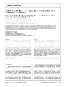 Ética y muerte digna: propuesta de consenso sobre un