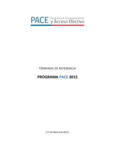 Términos de referencia programa PACE 2015
