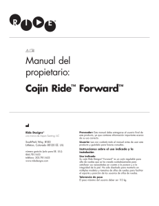 Cojín Ride™ Forward™ Manual del propietario