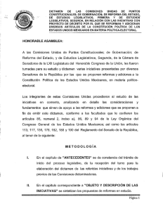 dictamen de las comisiones unidas de puntos constitucionales, de