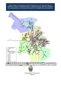 Licitaci&oacute;n SIT Arequipa: Bases para la Concesi&oacute;n del Transporte Urbano