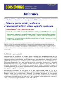 Informes - Revista Ecosistemas
