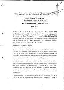 COMPROMISO DE GESTION MINISTERIO DE SALUD PÚBLICA