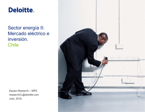 Sector energía II: Mercado eléctrico e inversión. Chile