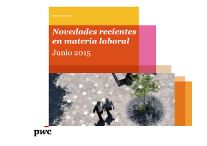 Novedades recientes en materia laboral Junio 2015