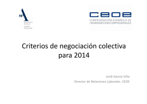 Criterios de negociación colectiva para 2014