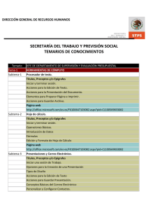 Temarios Convo. 089 - Secretaría del Trabajo y Previsión Social