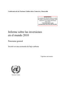 Informe sobre las inversiones en el mundo 2010