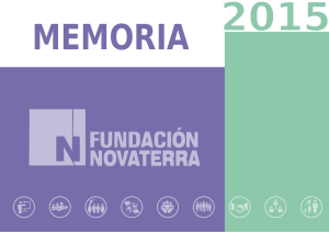 Memoria de 2015 - Fundación Novaterra