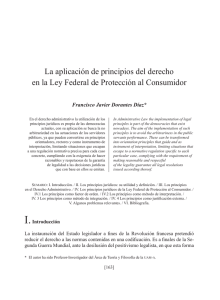 La aplicación de principios del derecho en la Ley Federal de