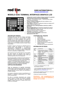 MODELO G303 TERMINAL INTERFACE GRAFICO LCD