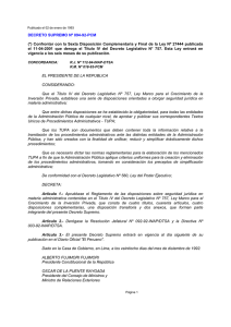 Decreto Supremo Nº 094-92-PCM, publicado el 02.01.1993.