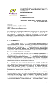 Recomendación 6/2011 - Procuraduría de la Defensa del