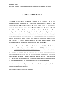AL TRIBUNAL CONSTITUCIONAL DON JOSE LUIS GARCÍA