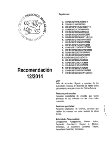 Recomendación - Comisión de Derechos Humanos del Distrito