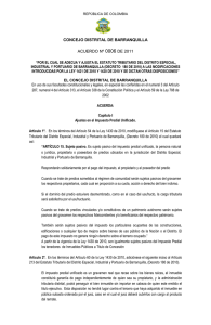 Acuerdo No. 0006 de 2011
