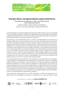 Energía eólica: aerogeneradores superconductores