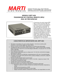 SRPT-30 – TRANSMISOR DE CONTROL REMOTO DE MARTITM