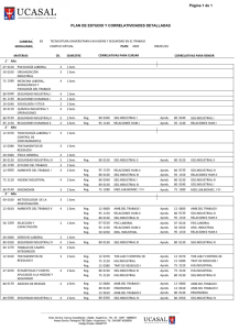 PLAN DE ESTUDIO Y CORRELATIVIDADES DETALLADAS Página