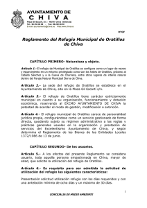 Reglamento refugio municipal de Oratillos