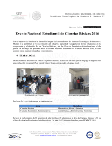 Evento Nacional Estudiantil de Ciencias Básicas 2016