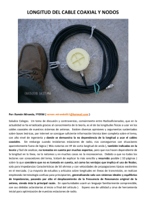 longitud del cable coaxial y nodos