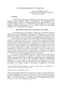 LA FICALIDAD DEL AGUA EN EL ANTEPROYECTO DE LEY DE