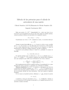 Método de las potencias para el cálculo de autovalores de una matriz