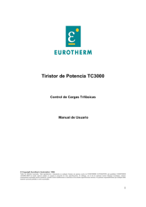 TC3000 Control de Cargas Trifásicas Manual de Usuario