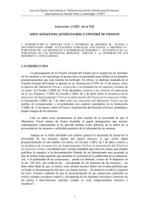 sobre actuaciones jurisdiccionales e intimidad de menores