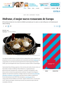 Disfrutar, el mejor nuevo restaurante de Europa | Estilo | EL PAÍS