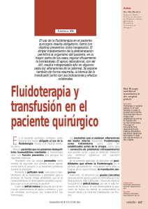 Fluidoterapia y transfusión en el paciente quirúrgico