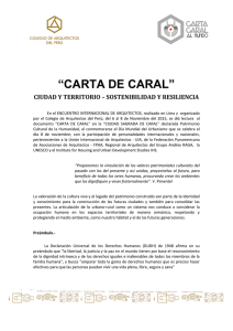 Carta de Caral - Federación Iberoamericana de Urbanistas