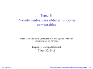 Tema 5 - Dpto. Ciencias de la Computación e Inteligencia Artificial
