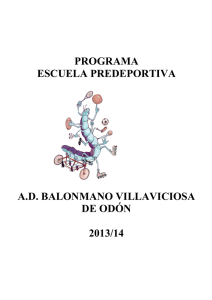 programa escuela predeportiva 2013-14