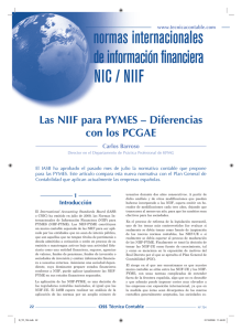 Las NIIF para PYMES – Diferencias con los PCGAE